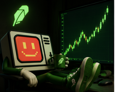 Robinhood cat playing poker